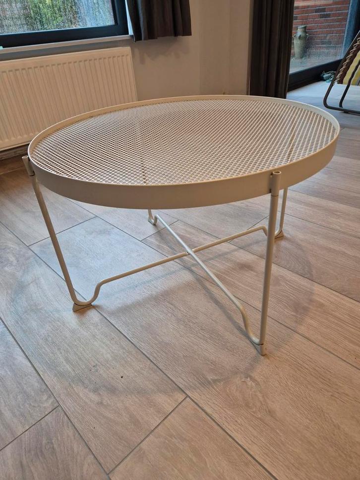 Petite table basse metallique de jardin., Jardin & Terrasse, Tables de jardin, Comme neuf, Rond, Métal, Enlèvement