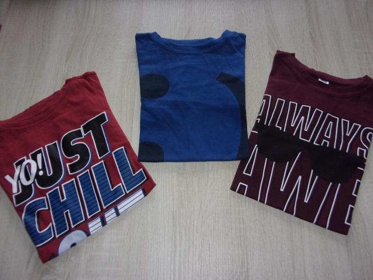 pakket met 3 jongens t - shirts. Maat 158-164, Kinderen en Baby's, Kinderkleding | Maat 158, Zo goed als nieuw, Jongen, Shirt of Longsleeve