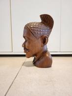 Buste africain en bois, congolais, 12cmx26cm, Enlèvement
