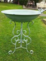 Prachtig vogelbad van gepatineerd metaal, Ophalen of Verzenden, Nieuw, Overige materialen, Overige typen