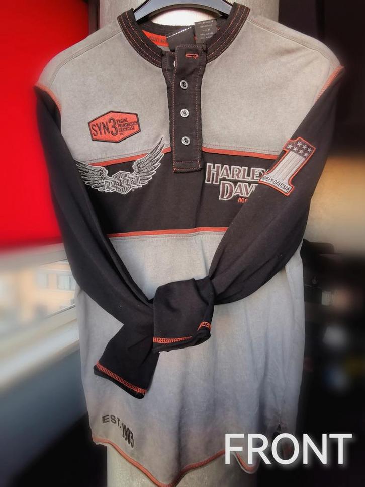 H-D t-shirt met lange mouwen maat S H-D = M European small L, Motoren, Onderdelen | Harley-Davidson, Nieuw, Ophalen of Verzenden