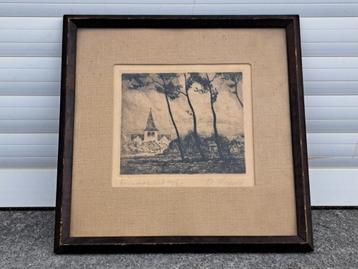 eau forte epreuve d artiste signe albert gustave gregoire beschikbaar voor biedingen