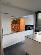Complete hoogglans eilandkeuken met PelgrimGEDEMONTEERD, Wit, Overige typen, Ophalen of Verzenden, Zo goed als nieuw