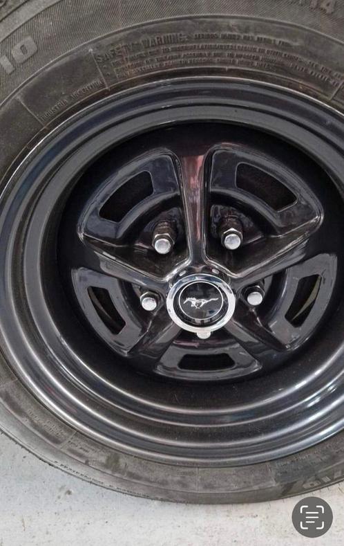Jantes Mustang 66 en acier 14 pouces et pneus Firestone, Auto-onderdelen, Banden en Velgen, Banden en Velgen, All Season, 14 inch