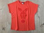 OKAIDI, oranje t-shirt zebra 152, Kinderen en Baby's, Kinderkleding | Maat 152, Okaïdi, Meisje, Ophalen of Verzenden, Zo goed als nieuw