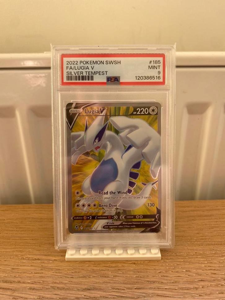 Lugia V PSA9 185/195 - Pokemon Kaart, Hobby en Vrije tijd, Verzamelkaartspellen | Pokémon, Nieuw, Losse kaart, Foil, Ophalen of Verzenden