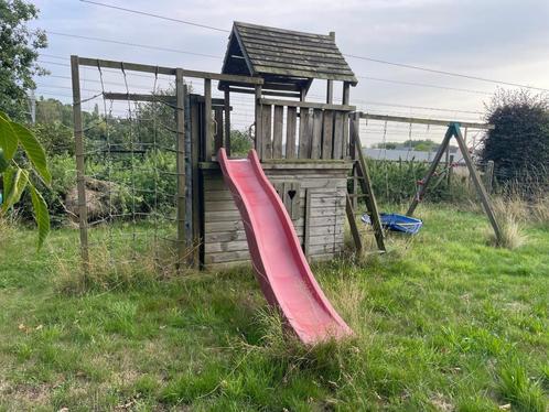 houten speelhuisje met veel klim mogelijkheden, Kinderen en Baby's, Speelgoed | Buiten | Speelhuisjes, Gebruikt, Hout, Ophalen
