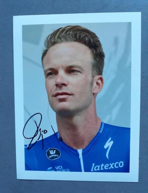 Gesigneerde foto van Iljo Keisse., Sports & Fitness, Cyclisme, Neuf, Envoi