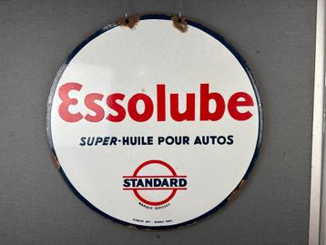 Dubbelzijdig Esso emaille reclamebord beschikbaar voor biedingen