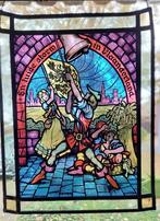 glas in lood - " En luide storm in Vlaanderenland", Antiek en Kunst, Antiek | Glaswerk en Kristal, Ophalen