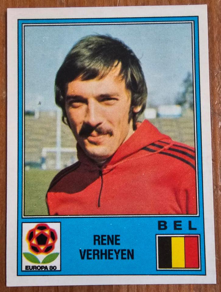 Panini Europa 80 nr 169 René Verheyen België ongebruikt!, Hobby en Vrije tijd, Stickers en Plaatjes, Zo goed als nieuw, Sticker