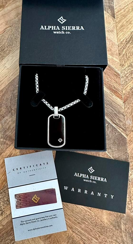 KETTING GUARDIAN ALPHA SIERRA MET 50%KORTING! 💯%NIEUW!, Handtassen en Accessoires, Kettingen, Nieuw, Zilver, Ophalen of Verzenden