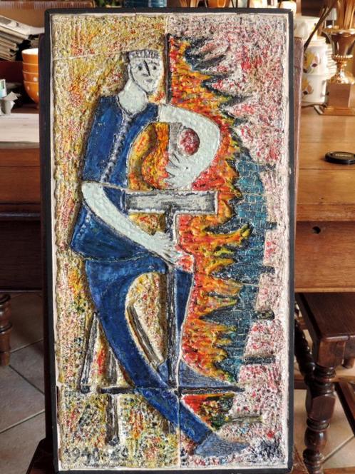 Sculptuur Uniek stuk TAF WALLET Ingelijst mozaïek., Antiek en Kunst, Kunst | Designobjecten, Ophalen