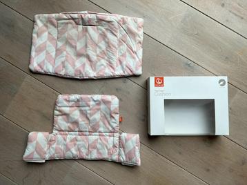 Tripp Trapp stoelverkleiner & kussen Pink Chevron