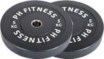 PH Fitness Bumper Plates 5KG Set – Rubber Schijven 50mm (2x), Sports & Fitness, Enlèvement ou Envoi, Neuf, Bras, Autres types