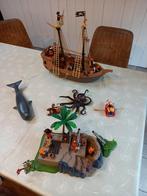 Piratenschip en pirateneiland playmobil, Kinderen en Baby's, Speelgoed | Playmobil, Ophalen of Verzenden, Zo goed als nieuw, Complete set