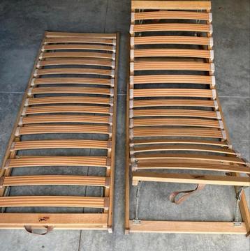2 x Lattoflex de marque Veldaflex, Utilisé, Sommier, 200 cm, Deux personnes