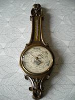 Eiken barometer + thermometer:, Antiek en Kunst, Ophalen
