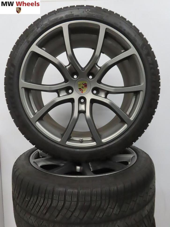 Originele Porsche Cayenne SUV 21 inch velgen winterbanden, Auto-onderdelen, Banden en Velgen, Banden en Velgen, Winterbanden, 21 inch