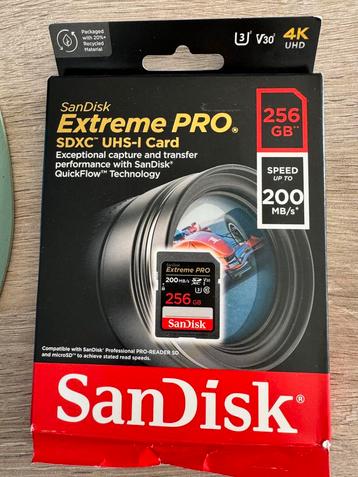 San Disk extreme pro van 256gb  beschikbaar voor biedingen
