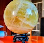 Grote Honingcalciet Bol – ca. 780 gram – Gepolijst, Huis en Inrichting, Woonaccessoires | Wereldbollen, Ophalen of Verzenden