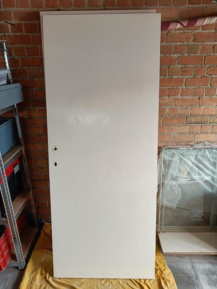 binnendeuren, Doe-het-zelf en Bouw, Deuren en Vliegenramen, Gebruikt, Binnendeur, 200 tot 215 cm, 80 tot 100 cm, Hout, Ophalen