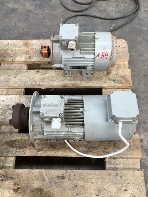 Electromotor motor 1,5 en 0,75kw tandwielpomp schottenpomp, Doe-het-zelf en Bouw, Metalen, Gebruikt, Aluminium, Ophalen