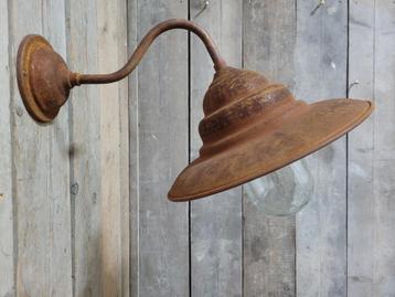 Grote buitenlamp gemaakt van cortenstaal stallamp, Neuf, 50 à 250 watts, Enlèvement ou Envoi, Appliques murales
