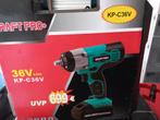 Nieuwe slagmoersleutel 24v + 36 4ah 2x accu's + 4 doppenset