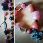 collier long et bracelet Dyrnberg Kern, Bijoux, Sacs & Beauté, Colliers, Pierre ou Minéral, Enlèvement ou Envoi, Rose, Comme neuf