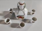 Vintage romantisch porseleinen karaf met 6 shotglaasjes, Verzamelen, Glas en Drinkglazen, Ophalen of Verzenden, Nieuw, Borrel- of Shotglas