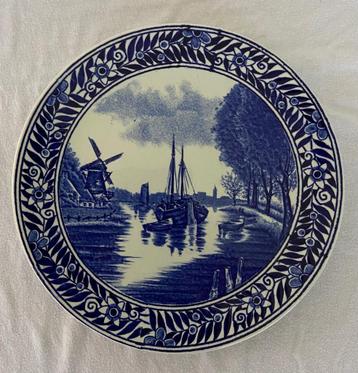 Delfts blauw 2x bord beschikbaar voor biedingen