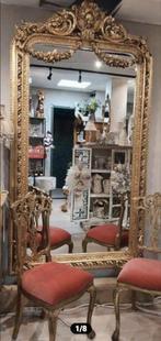 Prachtige grote Franse spiegel met facetgeslepen glas., Huis en Inrichting, Woonaccessoires | Spiegels, Ophalen