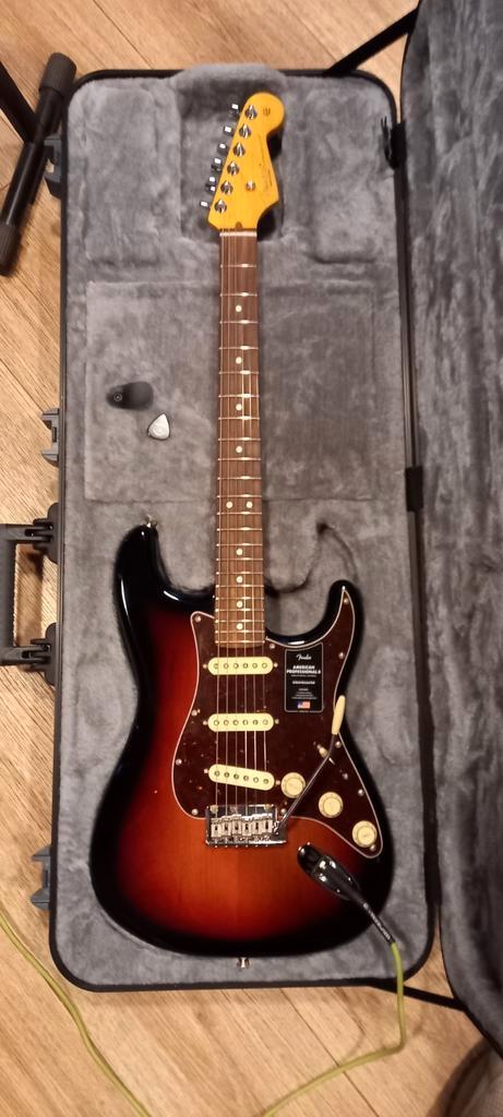 Fender am pro2 sunburst vaste prijs, Muziek en Instrumenten, Snaarinstrumenten | Gitaren | Elektrisch, Zo goed als nieuw, Fender
