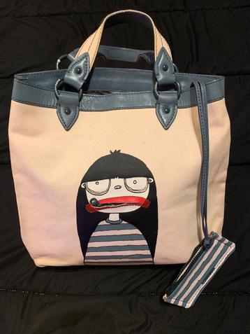 Handtas van Marc Jacobs kleur beige, Enlèvement, Comme neuf, Bleu, Sac à main