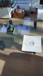 Salontafel Tavolo Con Ruote, Fontana Arte, 110x110cm, Huis en Inrichting, Ophalen, Gebruikt, Vierkant, Glas