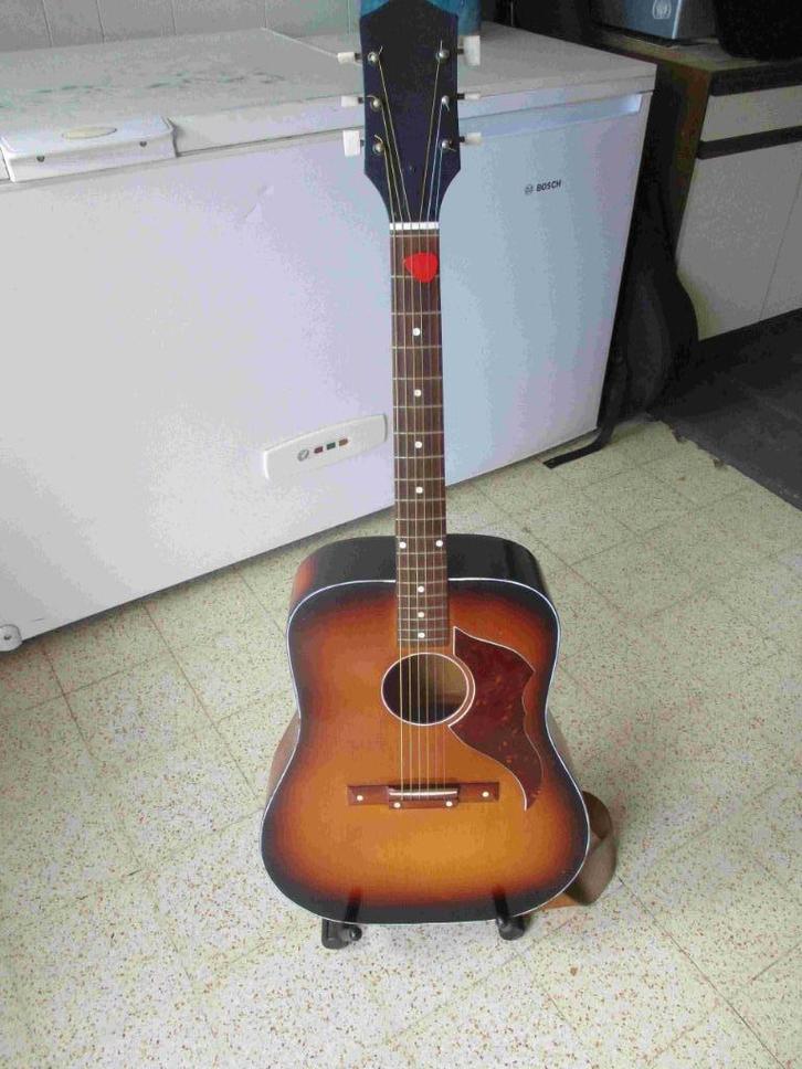 Folkgitaar + Eros gitaar, Muziek en Instrumenten, Snaarinstrumenten | Gitaren | Akoestisch, Gebruikt, Western- of Steelstringgitaar
