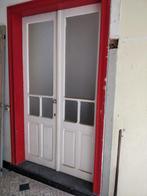 Massieve oud heren huis deur, 2 luik met glas, Doe-het-zelf en Bouw, Deuren en Vliegenramen, Ophalen, Gebruikt, 120 cm of meer