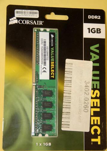 8 sy CORSAIR VS1GB667D2 VALUE SELECT 1GB DDR2 NIEUW!! beschikbaar voor biedingen