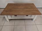 Landelijke salontafel met lade 120X80X46. 0486 215927, Huis en Inrichting, Tafels | Salontafels, Ophalen, Gebruikt, 100 tot 150 cm
