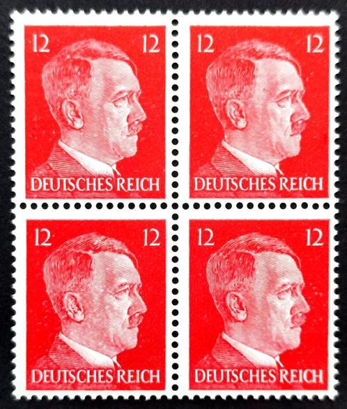 Deutsches Reich: blokje van 4X A.Hitler 12Pf 1941 POSTFRIS, Timbres & Monnaies, Timbres | Europe | Allemagne, Non oblitéré, Autres périodes