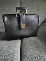 Vintage/retro boekentas leder, Handtassen en Accessoires, Tassen | Schooltassen, Ophalen, Nieuw, Zwart, Leer