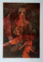 "De flikkering van een edelsteen" -André Goezu, Antiek en Kunst, Kunst | Etsen en Gravures, Ophalen of Verzenden
