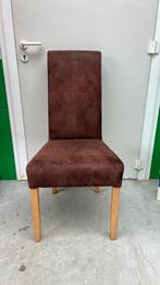 Eettafel stoel, hoge leuning, Huis en Inrichting, Ophalen, Zo goed als nieuw, Bruin, Stof