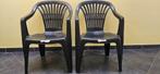 2 plastieke tuinstoelen, Ophalen, Kunststof, Twee, Zwart