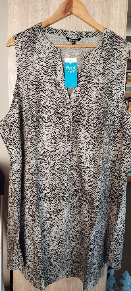 NIEUW - Tuniek panterprint maat 54, Kleding | Dames, Grote Maten, Nieuw, Blouse of Tuniek, Bruin, Ophalen of Verzenden