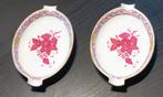 2 handgeschilderde asbakken van Herend porselein, Antiek en Kunst, Antiek | Porselein, Ophalen of Verzenden