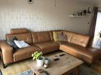 Zetel - echt leder, Huis en Inrichting, Ophalen, Hoekbank, 300 cm of meer, Zo goed als nieuw