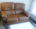 Camelkleurige leren fauteuil bovenaanzicht 150x90+Kleine wit, Ophalen