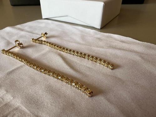 Boucles D’oreilles en or et en diamants 3.20 Carats, Handtassen en Accessoires, Oorbellen, Nieuw, Hangers, Goud, Goud, Met edelsteen
